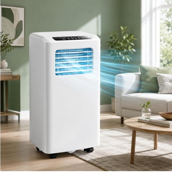 12000 BTU Portable Air Conditioning Unit, Cooling, 2600W | 120° Wide-Angle Airflow, 3D Air Outlet, Quiet Operation, Compact Footprint